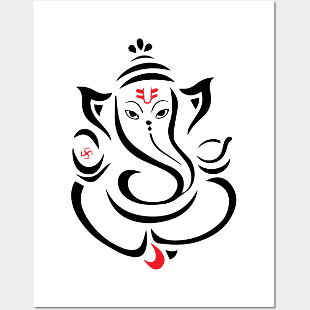 Lord Ganesh Wall Art by Guri386